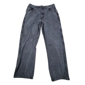 Red Kap Jeans‎ Mens 34X32 Black Regular Fit Straight Leg Button Zipper Pockets